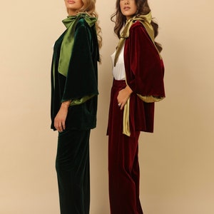 Vintage Burgundy Velvet Pants (S) main image 0