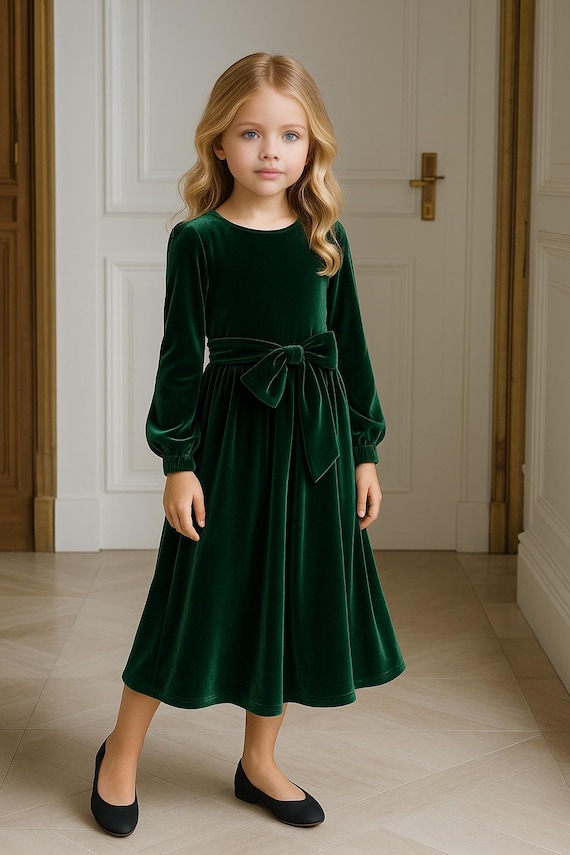 green emerald velvet dress Amazon.com: Christmas Dress for Toddler Girls Velvet Dress Baby Fall Winter  Pageant Party Gowns Infant Kids Casual Princess Long Sleeve Wedding Evening  Gown Xmas Holiday Birthday Outfit Dark Green 18-24 Months: Clothing, main image 0