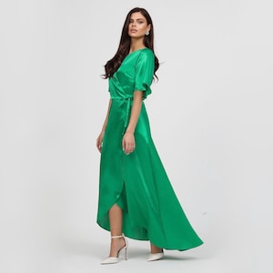 kelly green dresses for women Santorini Dress front closure with gold KELLY GREEN DRESS  Moonlightcollectiononline