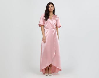 purple long sleeve maxi dress Tulle Ruffle Maxi Dress-Viola Purple main image 1