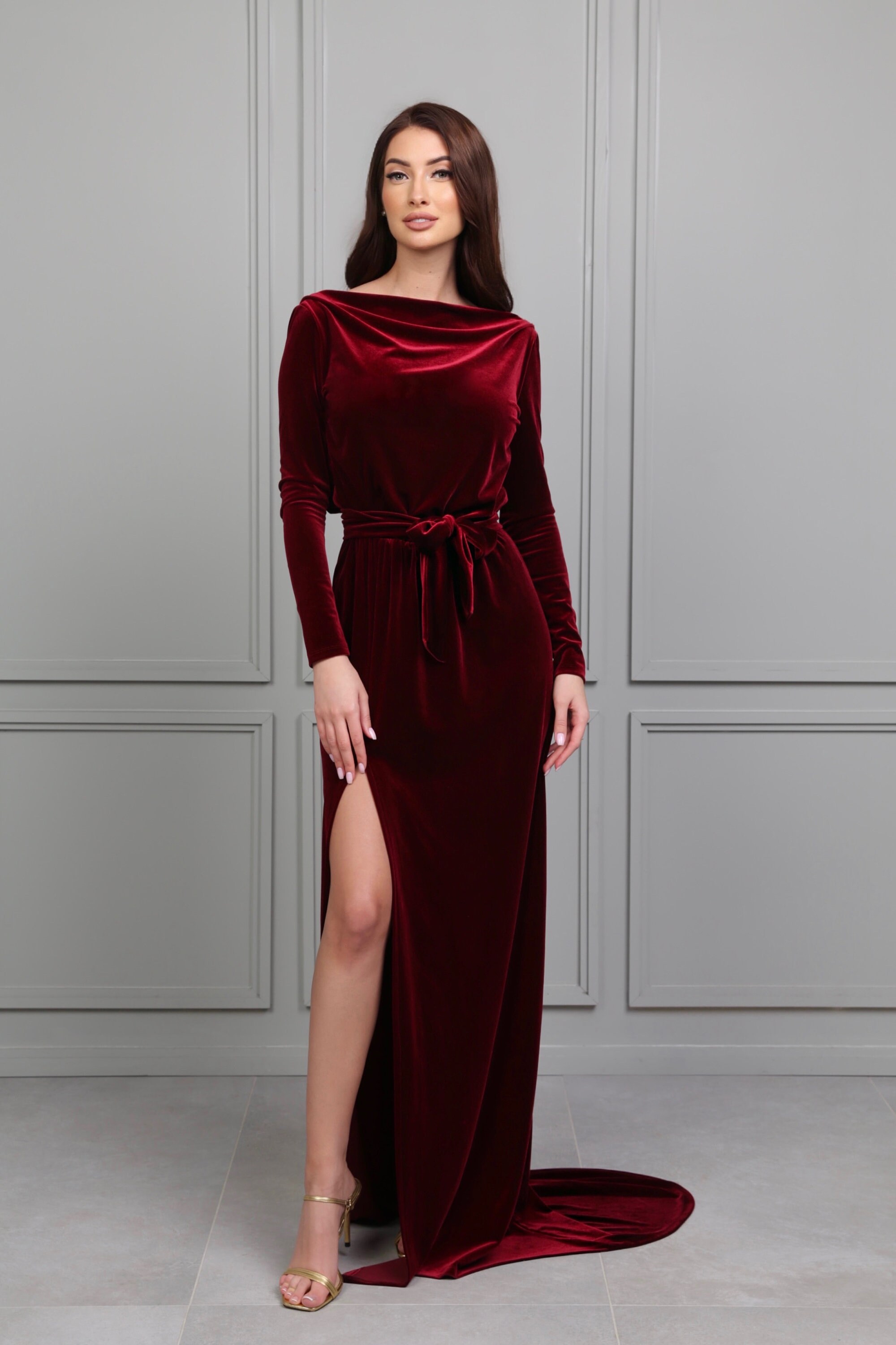 next day delivery bridesmaid dresses pretty RUBY|Plus Size Convertible Lace-Up Chiffon Bridesmaid Dress main image 1
