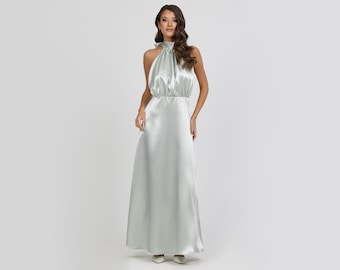 Sage Green Corset Bridesmaid Dress, Satin Evening Gown - Etsy Sage Green Corset Bridesmaid Dress, Satin Evening Gown - Etsy
