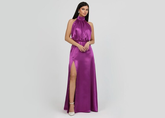 sachin and babi light blue dress White Mermaid Wedding Dresses with Slit Long Satin Guyana