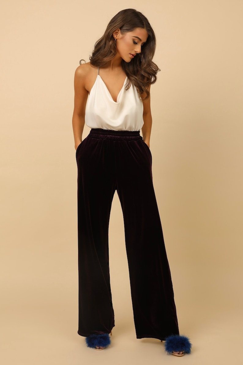 Velvet Women Pants Velvet Trousers