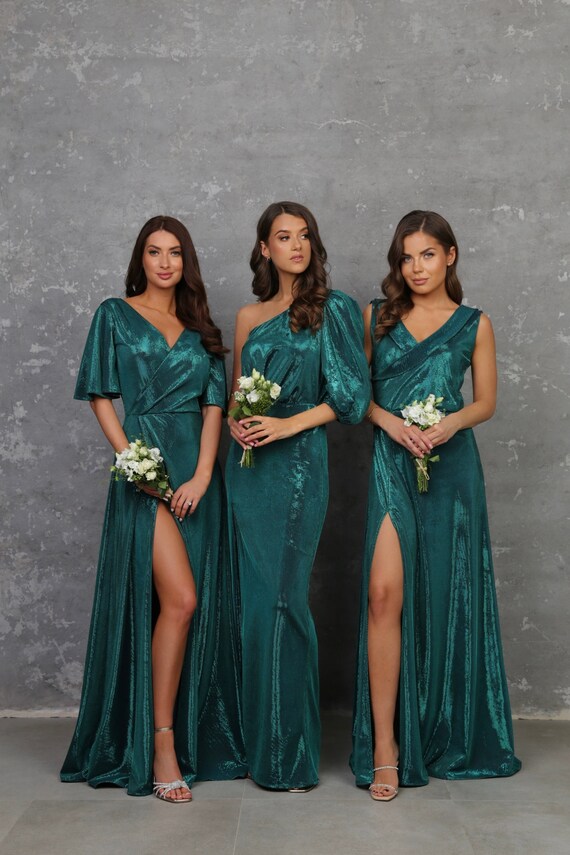 Bridesmaid Sequin Dress Emerald Green 