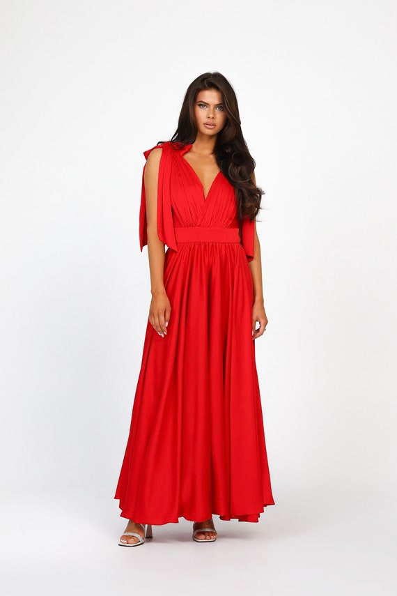 red silk bridesmaid dresses Charming Long A-line Beautiful Bridesmaid Dresses For Women