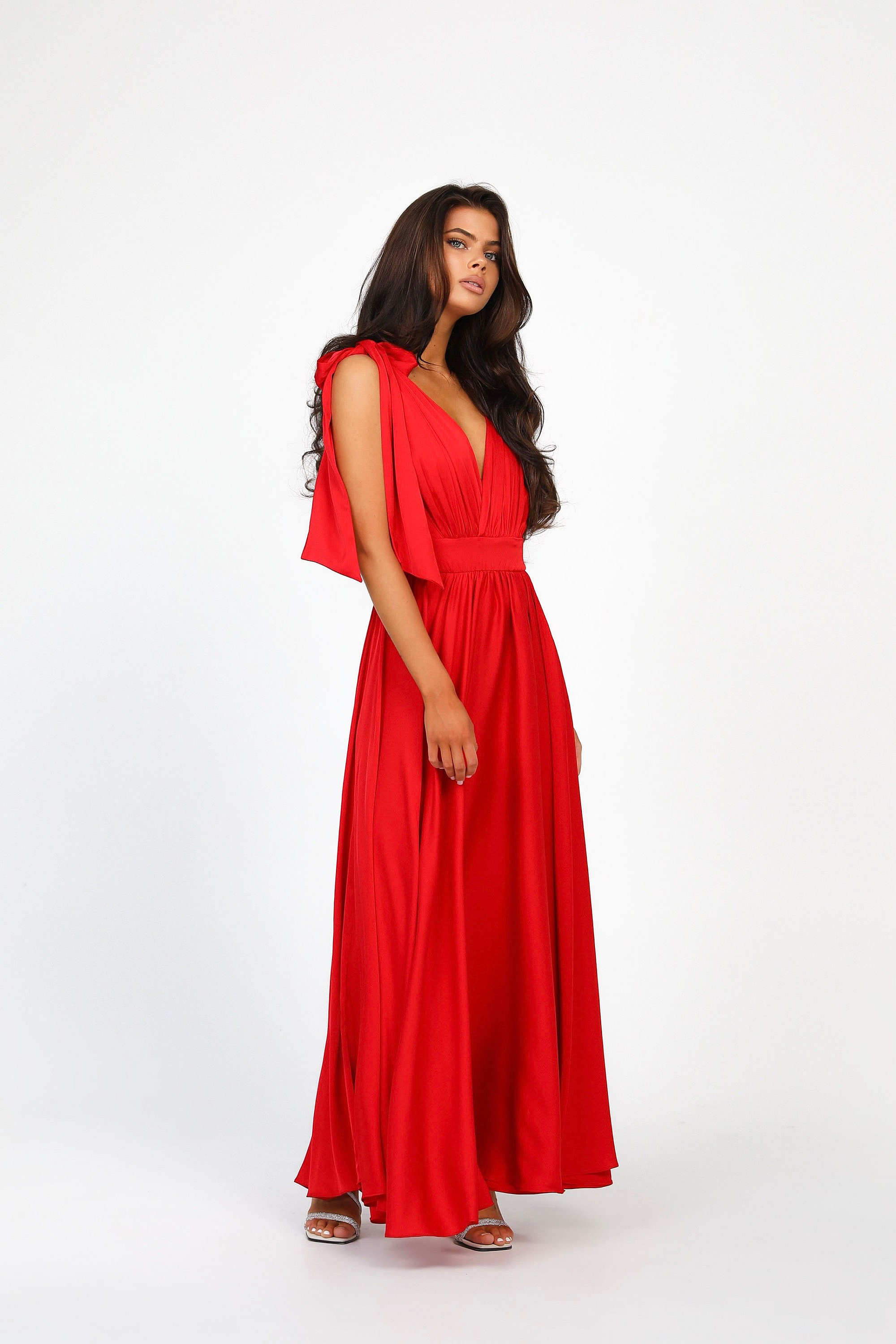 silk red bridesmaid dresses Elegant Mermaid Bridesmaid Dresses Appliques Off Shoulder  Lisposa
