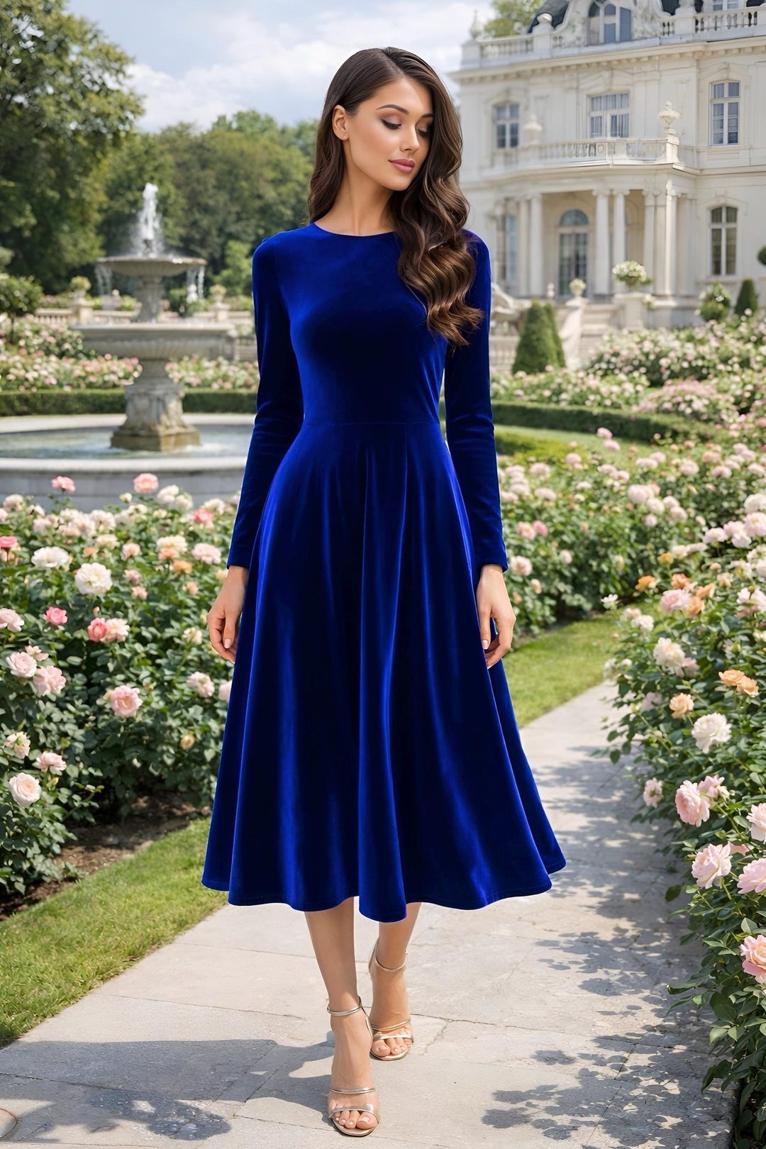 baby blue midi dress Marienne How Strong Is Silk? Color:Champagne Print Online Out of Stock AU