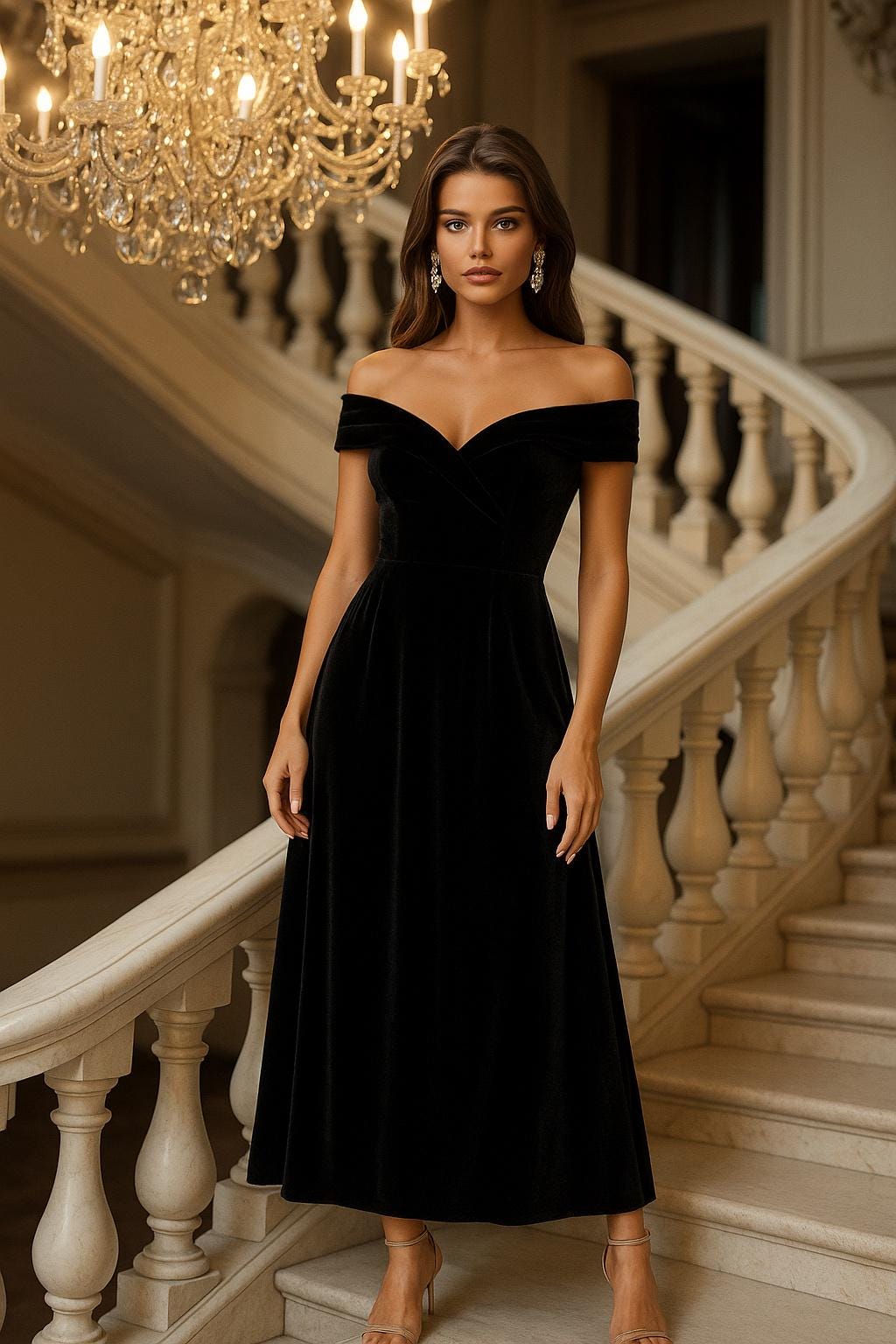 Off Shoulder Black Velvet Dress | Elegant Evening Midi Gown | Formal Party  Dress | Classic Velvet Cocktail Outfit | Bridesmaid Dress - Etsy Israel