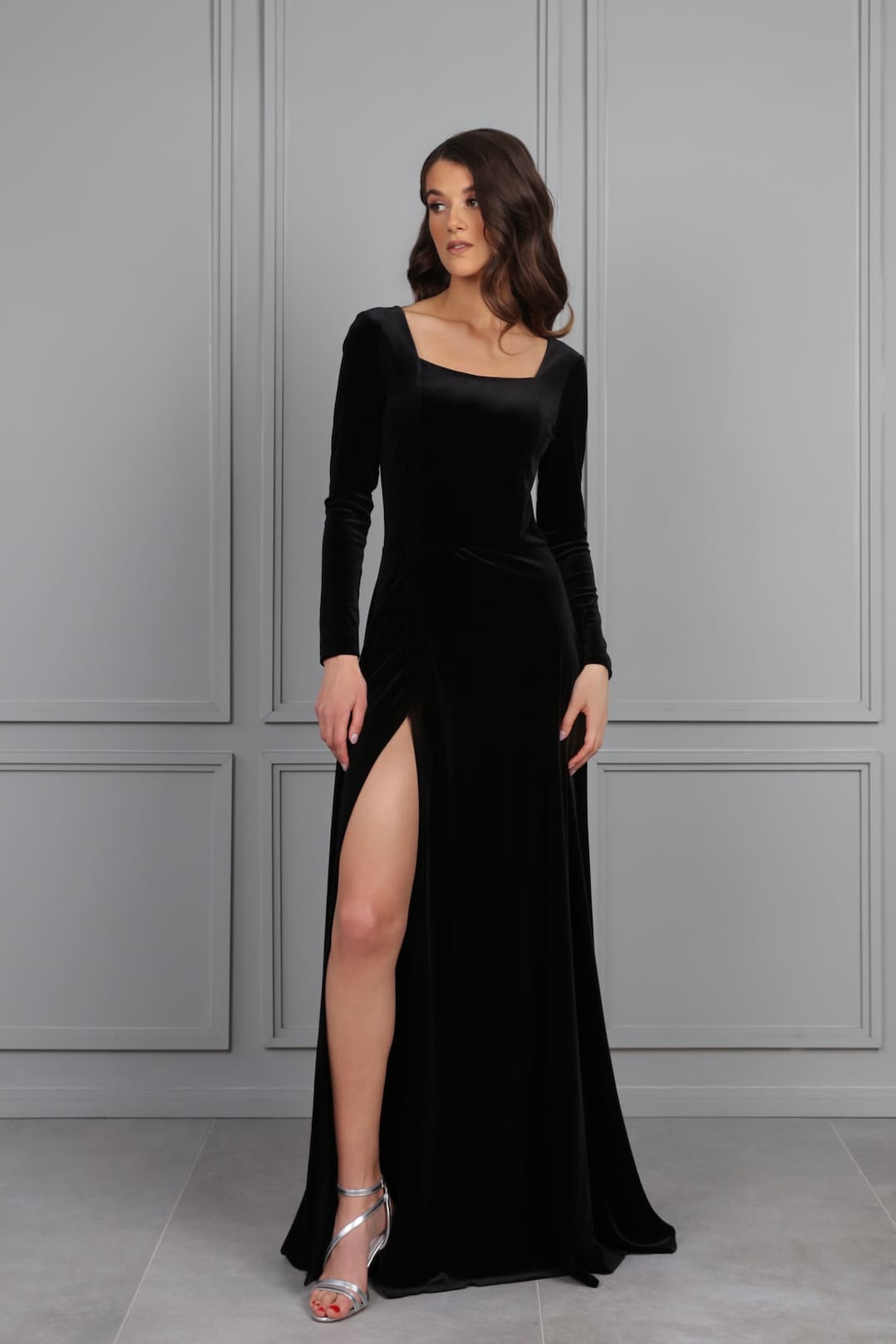 blue satin dress short V Neck Sleeves Long Formal Prom Blue Satin Even Size:XXXXL or 4XL Parrottsville TN Padmé Amidala's black corset