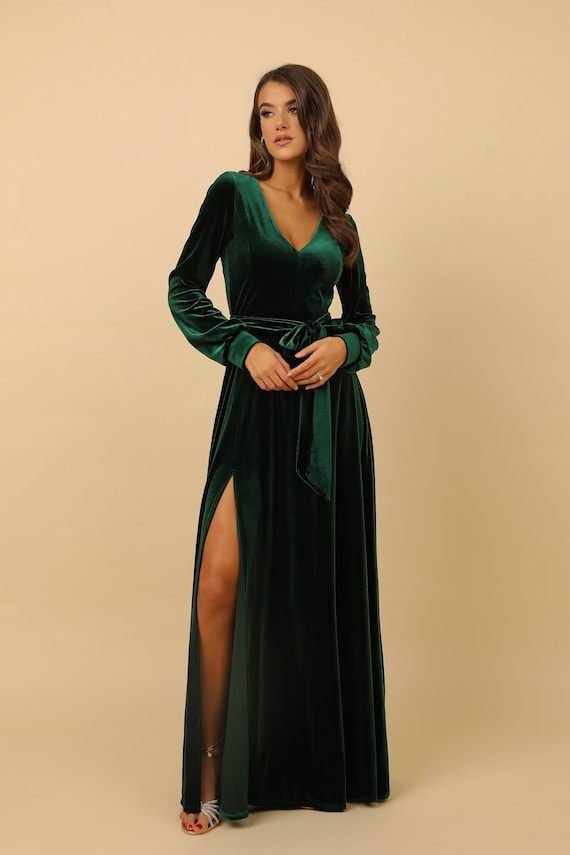 long sleeve dark green bridesmaid dresses Emerald Green Bridesmaid Dresses Long Sleeve You'll Love