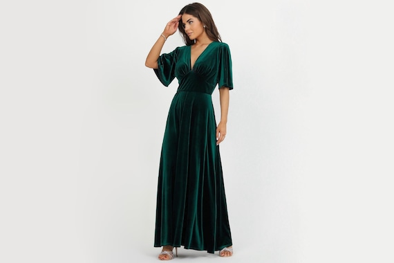 reception dress bridesmaid Deep V Neck Cap Sleeves White Wedding Reception Dress Aline Maxi Dress main image 0