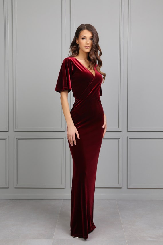 burgundy dress for wedding guest uk Brown Recycled Spandex Shell Belt Long Sleeve Dress