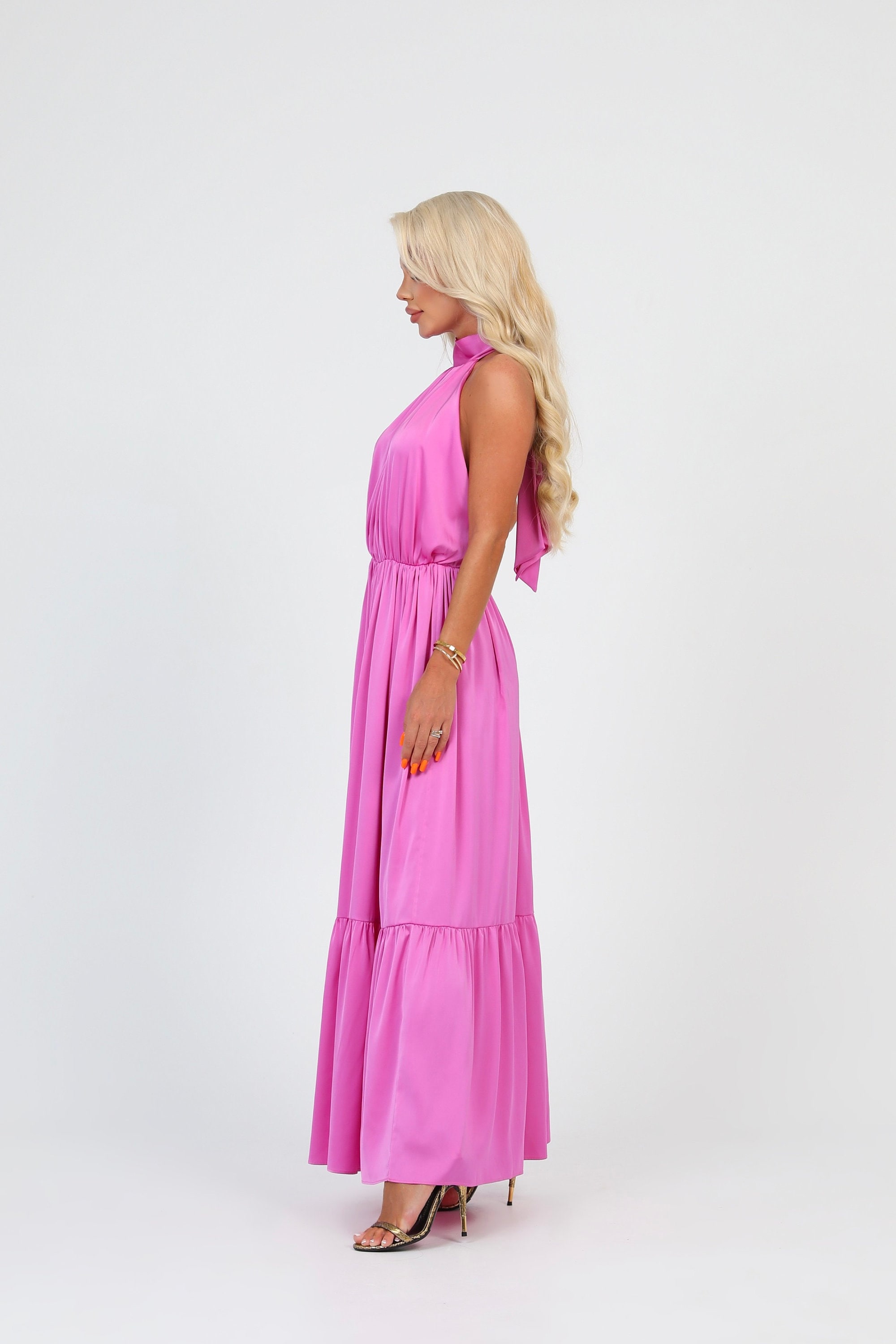 Bridesmaid Silk Dress, Pink Dress, Wedding Guest Dress, Formal Dress,  Evening Dress, Maxi Dress, Cocktail Dress, Summer Dress - Etsy