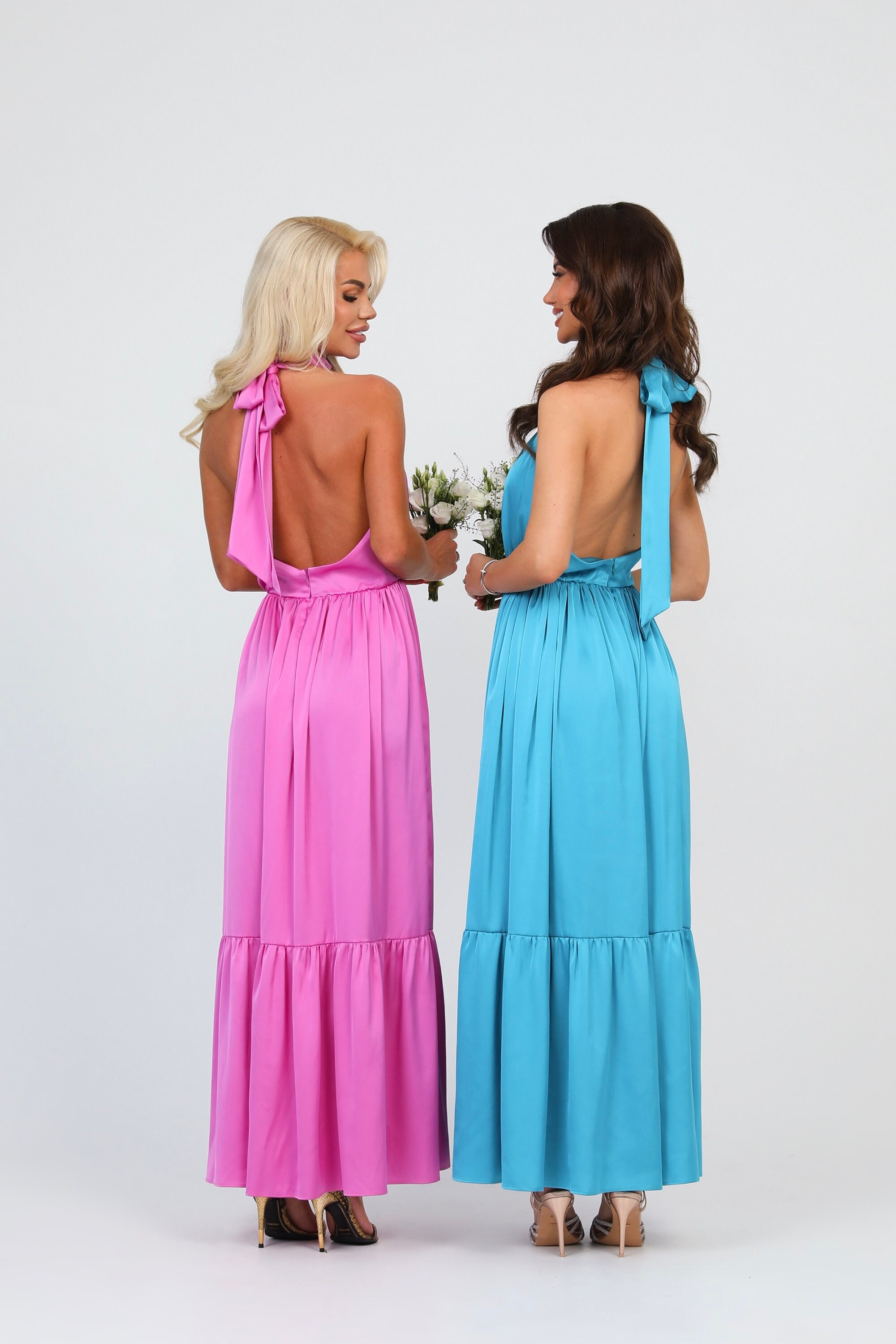 ocean blue bridesmaid dresses Ocean Blue Lace Chiffon V-back Bridesmaid Dress