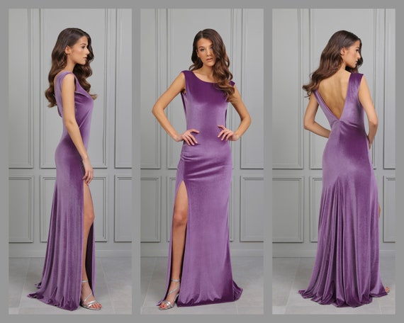 Lavender 2025 velvet dress