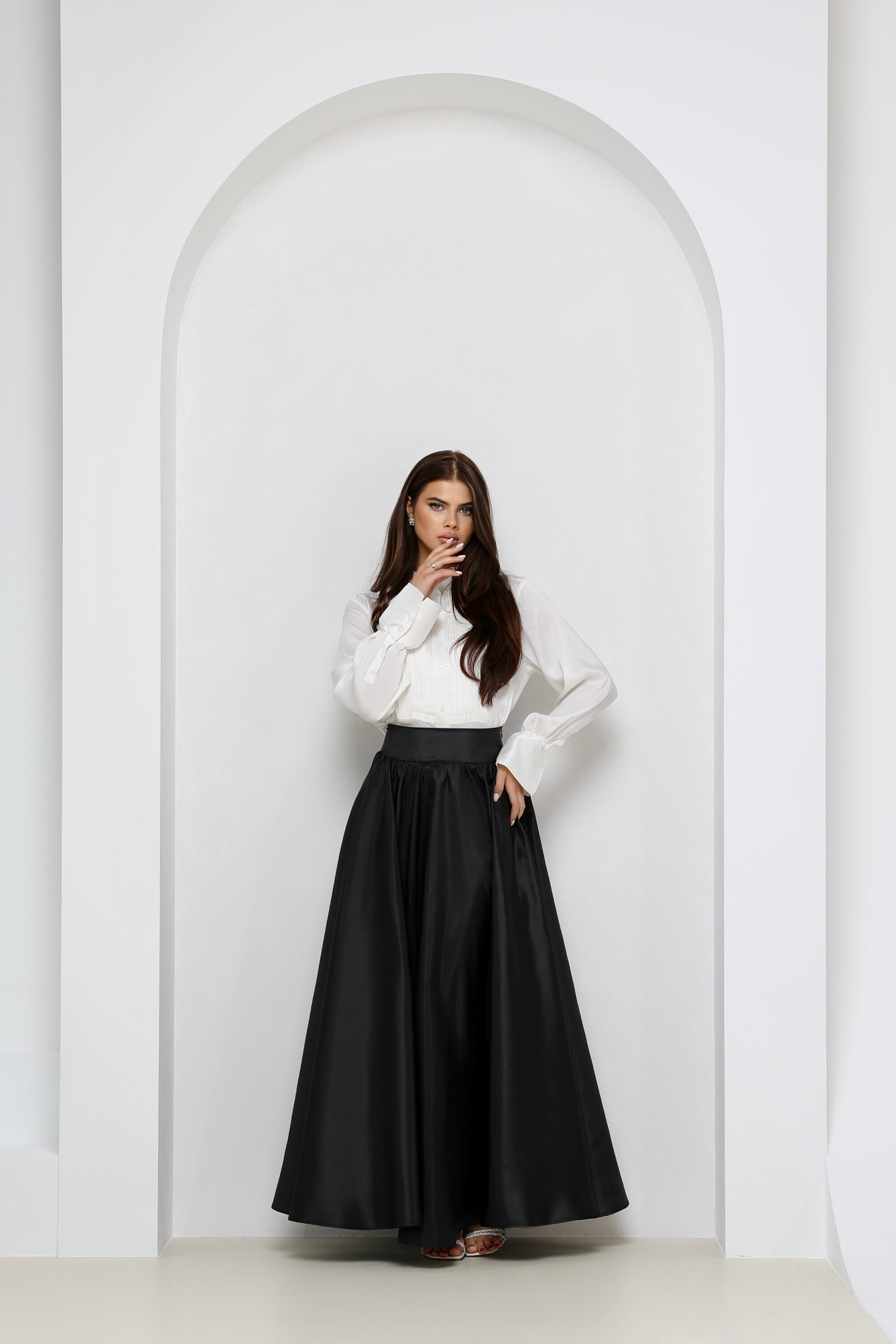 Zwarte volledige cirkelrok zwarte taft rok voor vrouwen klassieke rok baljurk rok formele rok bruiloft rok fotoshoot rok Etsy Nederland