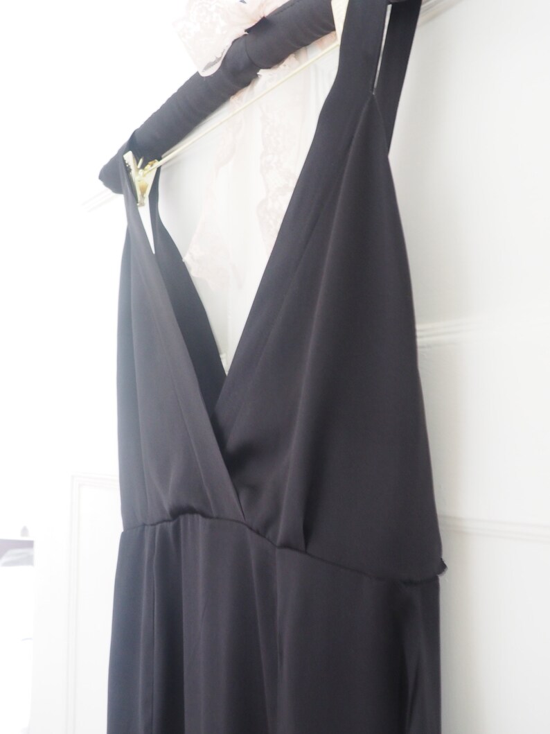 black silk slip