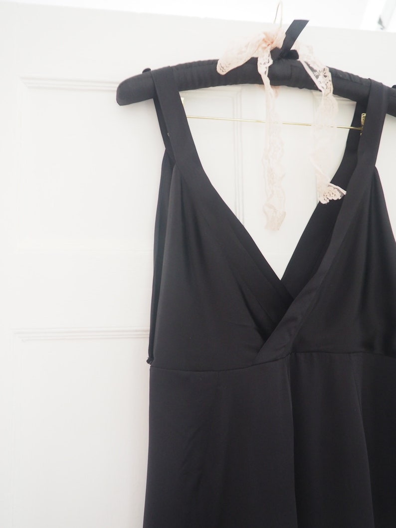 black silk slip