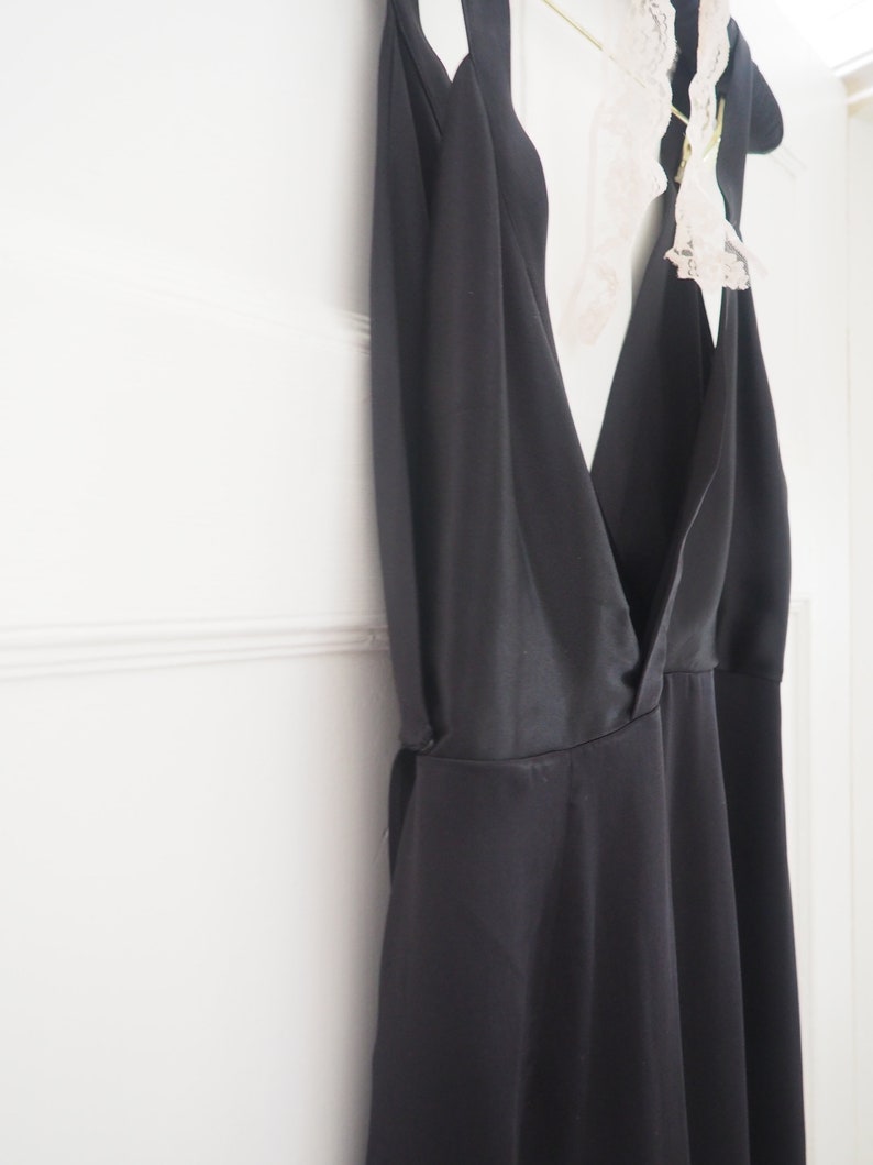 black silk slip