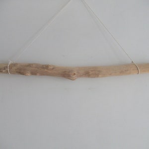 25.25" Large Driftwood Piece For Macrame & Weaving - Beige Driftwood Stick For Woven Wall Hanging 64 cm