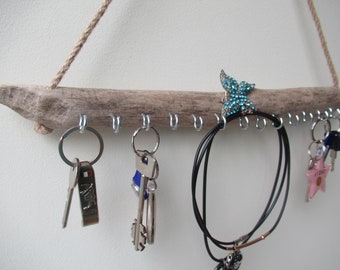 Eye Catching Key Holder For Wall, Driftwood Key Hanger Wall Key Holder, Wall Hanging Key Organizer, Wall Key Rack, Key Hook