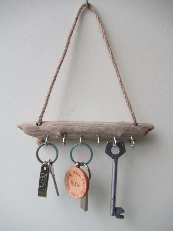 Driftwood Key Holder. Key Hooks Driftwood Wall Hanging Key Etsy