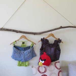 5&#39; Clothing Rack Hanging Driftwood Piece Garment Rack Large Driftwood Wardrobe Branch Clothes Rack
