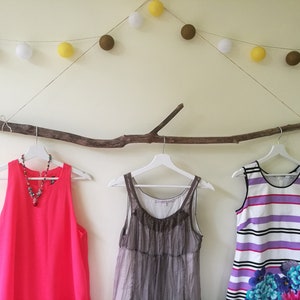 59" Extra Large Driftwood - Hanging Clothing Rack - Curtain Rod Driftwood Branch Clothing Rack
