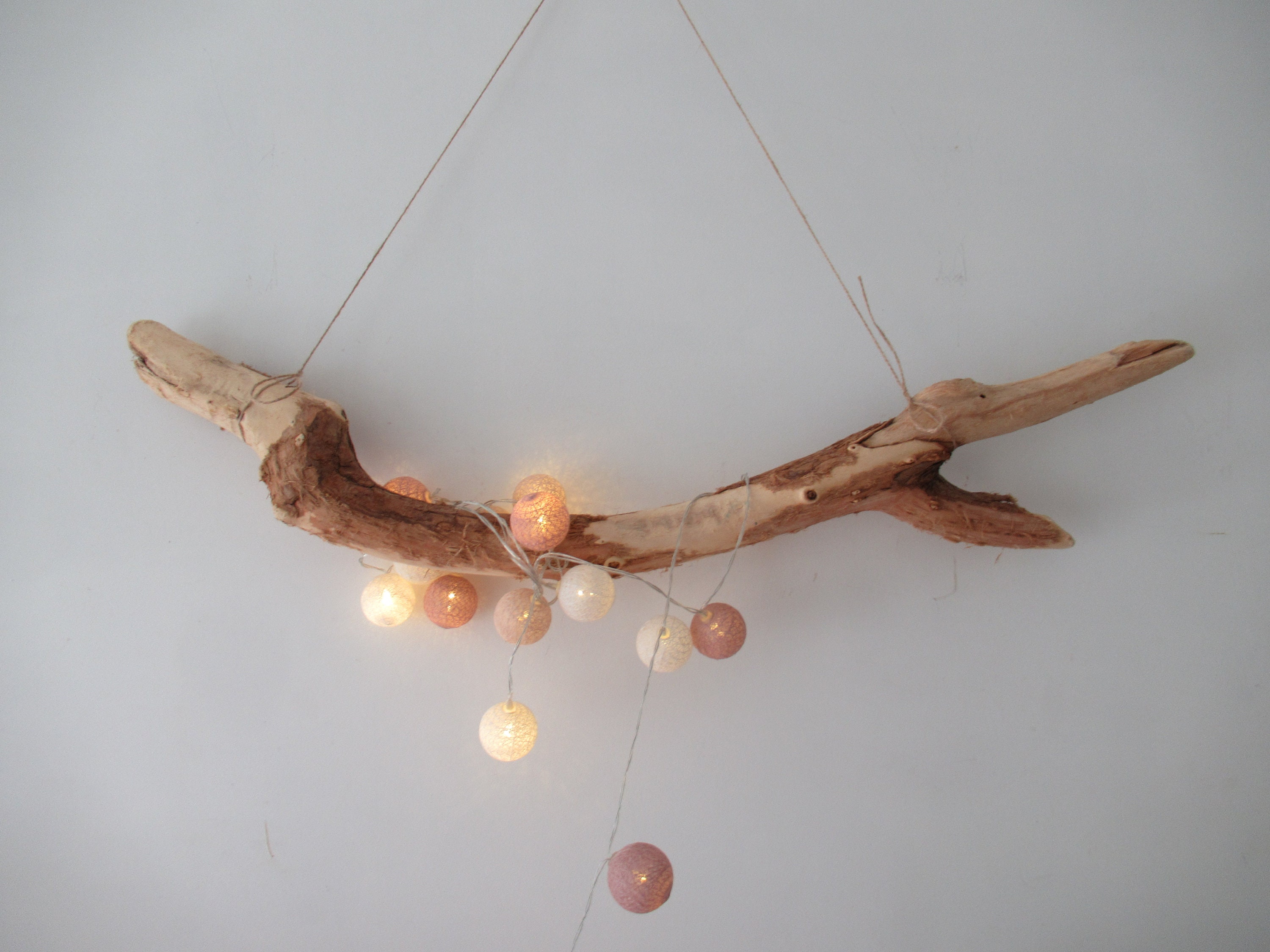 Branche En Bois Flotté Avec 6 Crochets 83cm – Décoration Murale Naturelle, Pour Suspendre Décorations Noël Ou Toute L'année