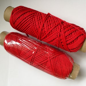 2 Spools Red String Kaballah Bracelet Beading PP Cord Braided Chinese Knot Cord Micro Macrame 54 Yards/50 Meters