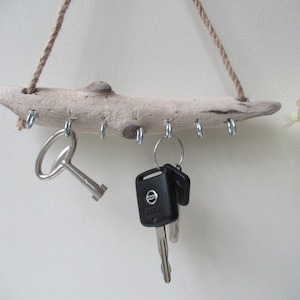 Wall Jewelry Organizer Driftwood Key Holder Wall Hanging Jewelry Display Drift Wood Key Rack Hooks 9&quot;