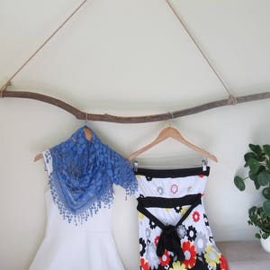 57" Clothing Rack Large Driftwood Piece Hanging Wardrobe Rack Drift Wood Garment Rack Driftwood Branch