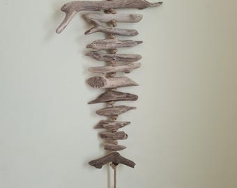 Large Driftwood Wall Art , Driftwood Wall Hanging Decor Beach Wall Art Driftwood Decor Coastal 39.5"/100 cm
