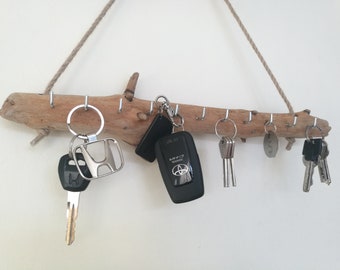 Llavero para colgar en la pared, llavero de madera flotante, organizador de llaves, ganchos para llaves en madera flotante, llavero para pared, llavero de pared
