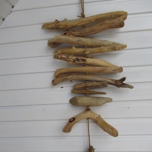 Wall Decor Driftwood Wall Art, Driftwood Wall Hanging Garland, Driftwood Beach Decor, Driftwood Art 32&quot; Driftwood Mobile