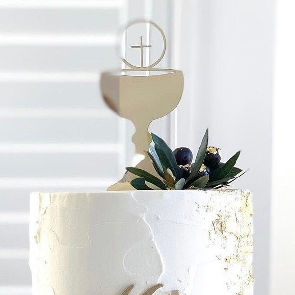 Cake topper with a chalice