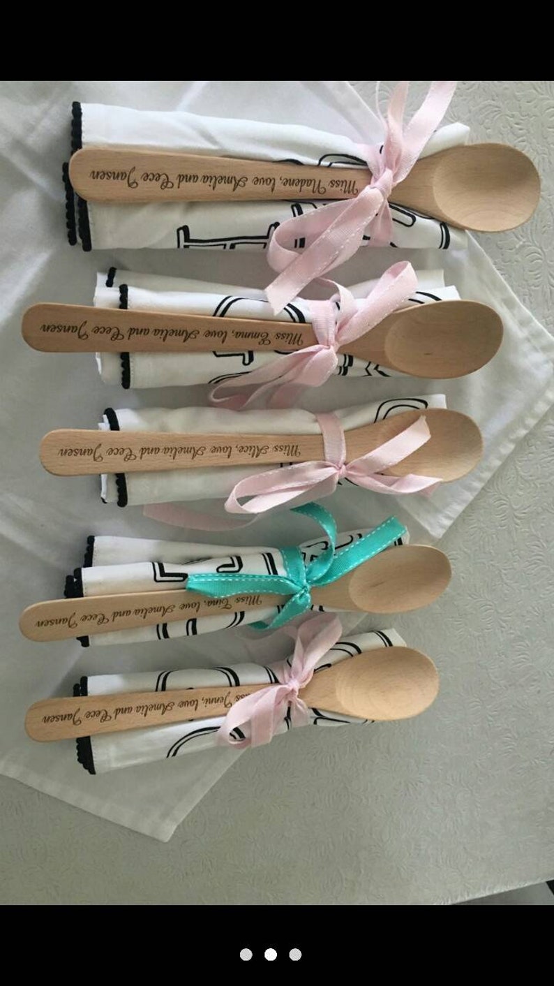 Personalised laser engraved wooden spoons image 4