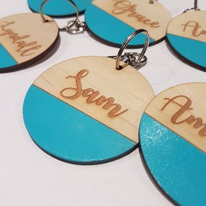 bag tags, personalised key rings, personalised bag tags image 4