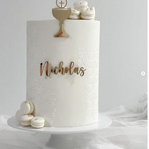 name for the front of the cake, name plaque, Fropper, cake sign image 5