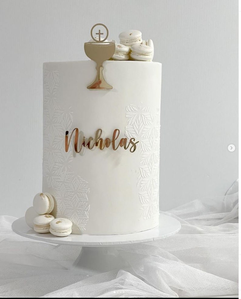 name for the front of the cake, name plaque, Fropper, cake sign image 5