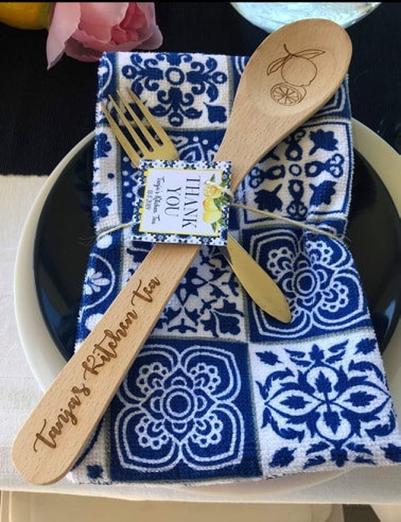 Personalised laser engraved wooden spoons image 1