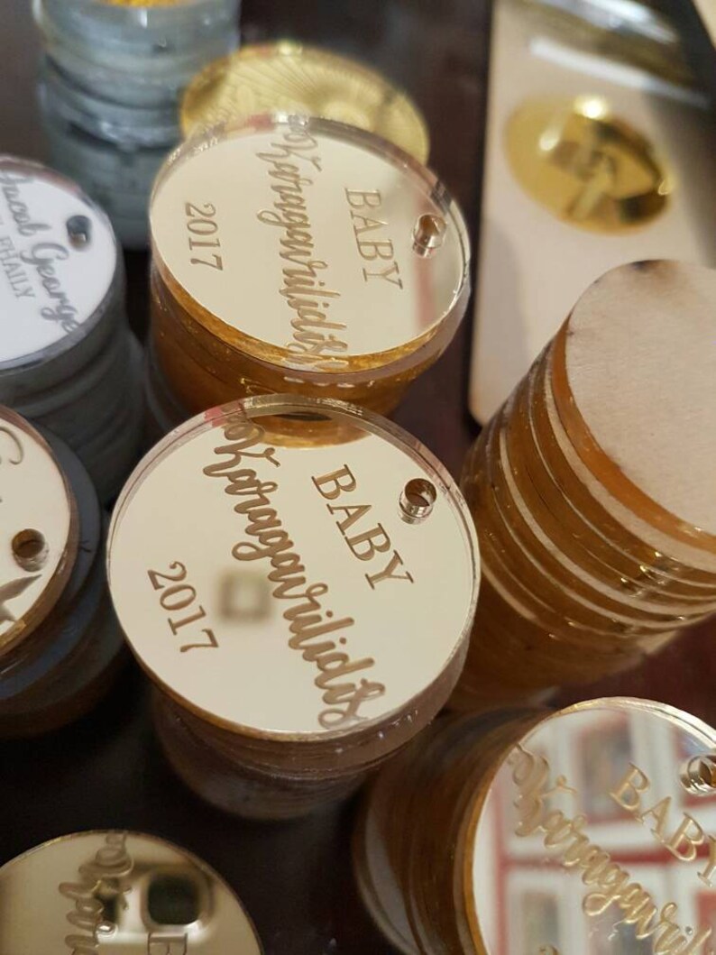 Tags Acrylic Mirror Tag 3cm in Diameter Acrylic Tags Etsy Australia