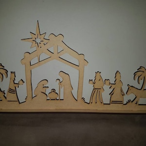 Nativity scene, laser cut nativity scene