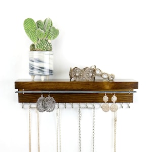 Jewelry Organizer With Shelf | Necklace Holder | Bracelet and Earring Holder