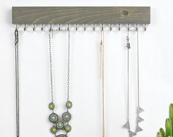 Wall Mount Jewelry Organizer | Necklace Holder