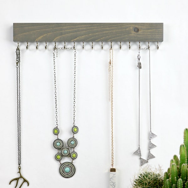 Wall Mount Jewelry Organizer | Necklace Holder