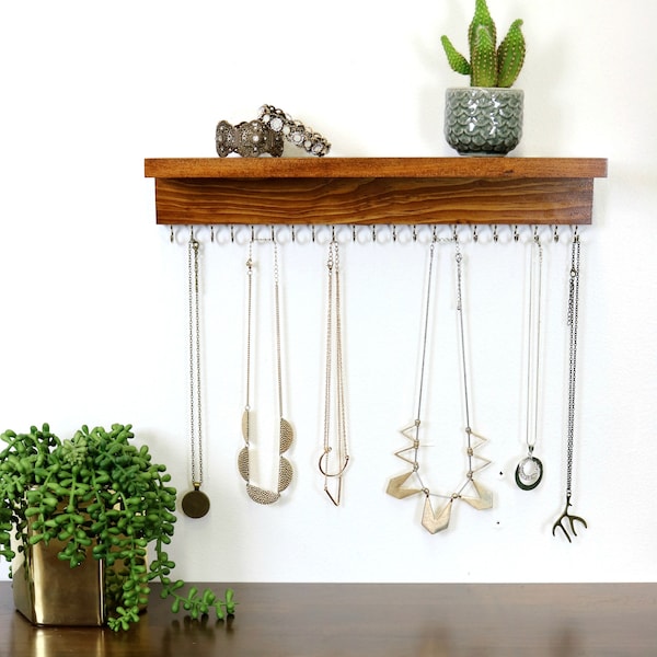 Wall Jewelry Organizer For Necklaces or Bracelets