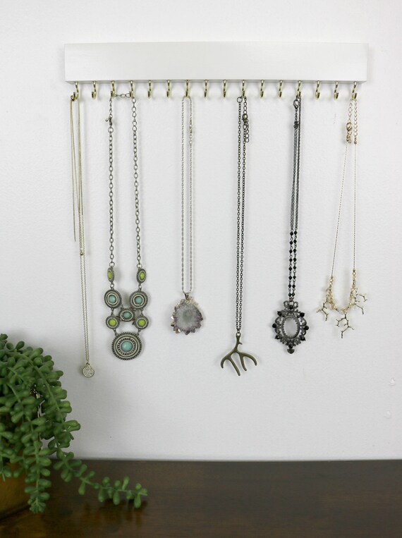 Wall Mount Jewelry Organizer Necklace Holder 