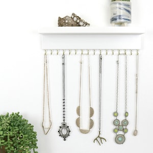 Wall Necklace Holder With Shelf image 7